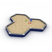 Sandkasten mit 12 Seiten.